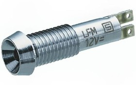 0035.0607, Индикат.лампа: LED, вогнутый, 24ВDC, Отв: d8,4мм, IP67, коннекторы