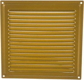 Решётка металлическая с сеткой 200x200ВРС, золотой Решётка металлическая с сеткой 200x200ВРС, золотой
