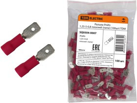 Разъем РпИп 1,25-5-0,8 плоский (папа) (100шт) TDM