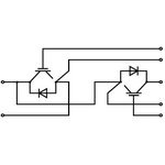 BSM75GB120DN2HOSA1, Силовой IGBT модуль, полумостовой, 1200В, 105А