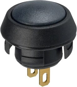 30-100, Pushbutton Switches PushBtn Switch SPST N.O. snap-in Black