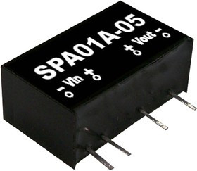 SPA01A-05, Преобразователь: DC/DC, 1Вт, Uвх: 9-18В, Uвых: 5ВDC, Iвых: 20-200мА