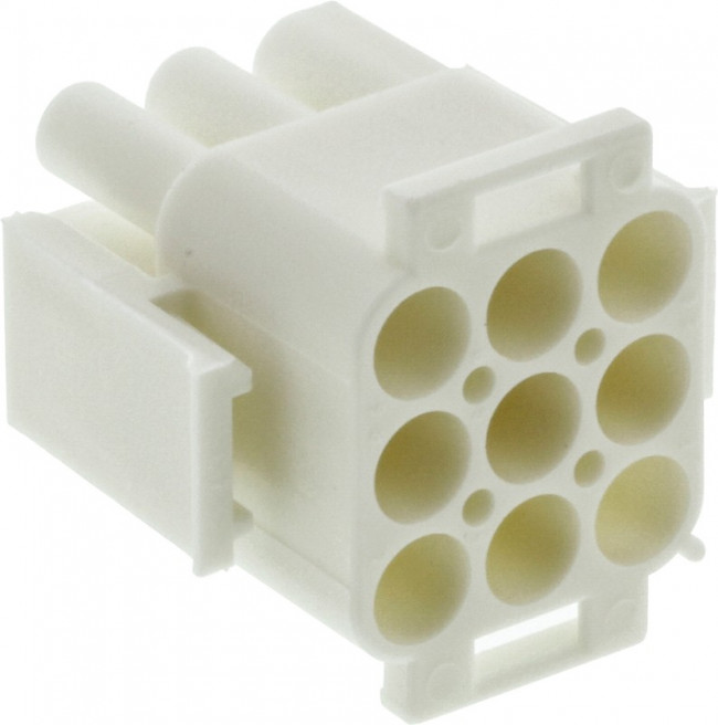 350720-1, Корпус разъема, Серия Universal MATE-N-LOK, Штекер, 9 вывод(-ов), 6.35 мм