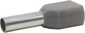 KTE 2x4-12 Наконечник штыревой втулочный изолированный 2x4mm2/L=12mm/Серый 240012