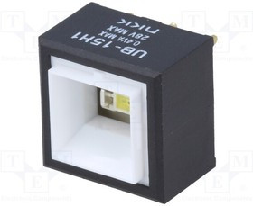 UB15SKG035D, Переключатель: кнопочный; Пол: 2; SPDT; 0,4A/28ВAC; ON-(ON)