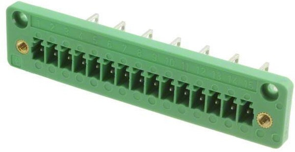 1829468, Pluggable Terminal Blocks 15 Pos 3.81mm pitch Feed Through Header