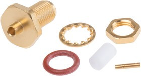 R125326000W, RF Connectors / Coaxial Connectors SMA / STRAIGHT BULKHEAD JACK PANEL SEAL SOLDER TYPE - CABLE .085