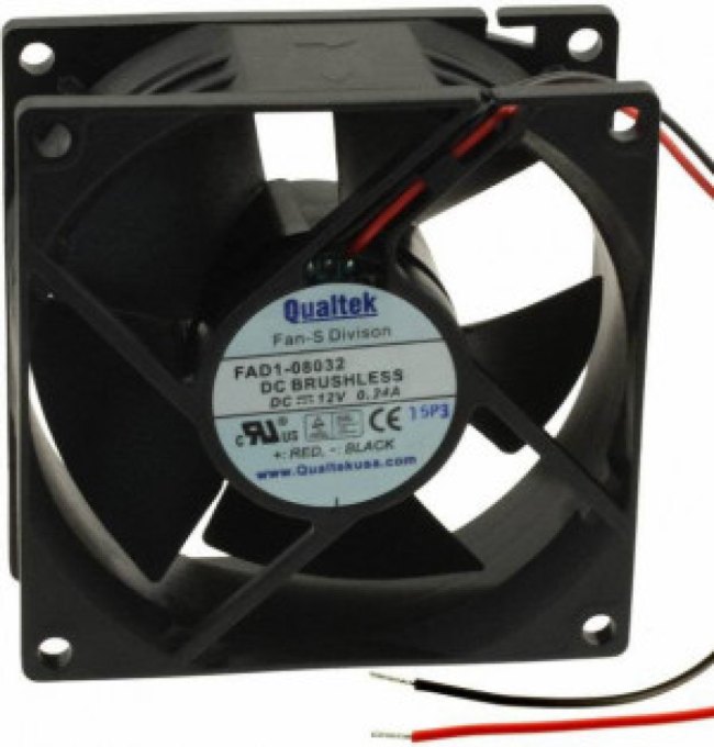 FAD1-08032CBLW12, DC Fans DC FAN 80x32mm Ball 12VDC WIRE