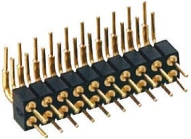 832-80-022-20-001101, Right Angle Through Hole Pin Header, 22 Contact(s), 2.0mm Pitch, 2 Row(s), Unshrouded
