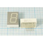 Светодиодный дисплей желтый, 7 сегментов, 1 разряд, высота 20,3 мм, 3400 мкд, HDSP-4201; №5267 Y СД