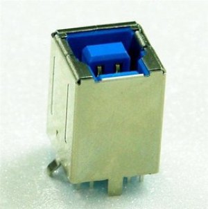 GSB422137EU, Разъем USB, USB Типа B, USB 3.1, Гнездо, 9 вывод(-ов), Монтаж в Сквозное Отверстие, Вертикальный