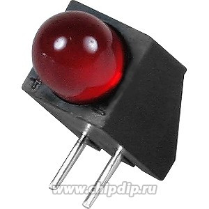 L-1533BQ/1ID, Светодиод 4.7мм с держателем/красный/ 617нм/12-30мкд/30°