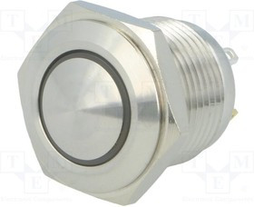 V16-10N-12W-S, Переключатель антивандальный, Положения 2, SPST-NO, 2A/36ВDC