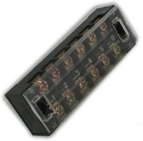 TB-3506, Клеммная колодка винтовая с крышкой , 12 контактов, М4, 35 А, 600 В, 8 AWG, 10 мм2, корпус пластик модифицированный