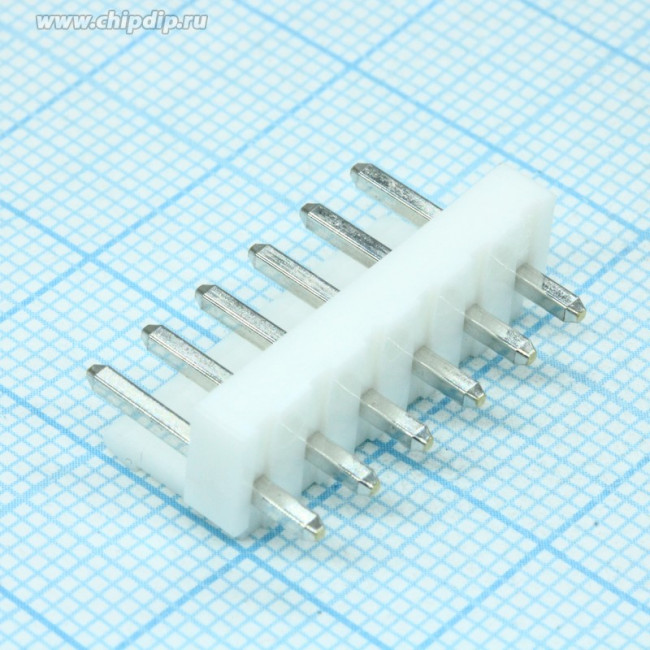 B6P-VH (PWL2-06), Вилка прямая на плату(к VHR) 3.96мм