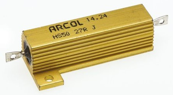 HS50 27R J, Wirewound Resistor 50W, 27Ohm, 5%