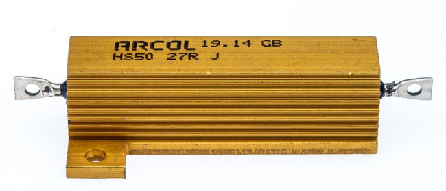 HS50 27R J, Wirewound Resistor 50W, 27Ohm, 5%