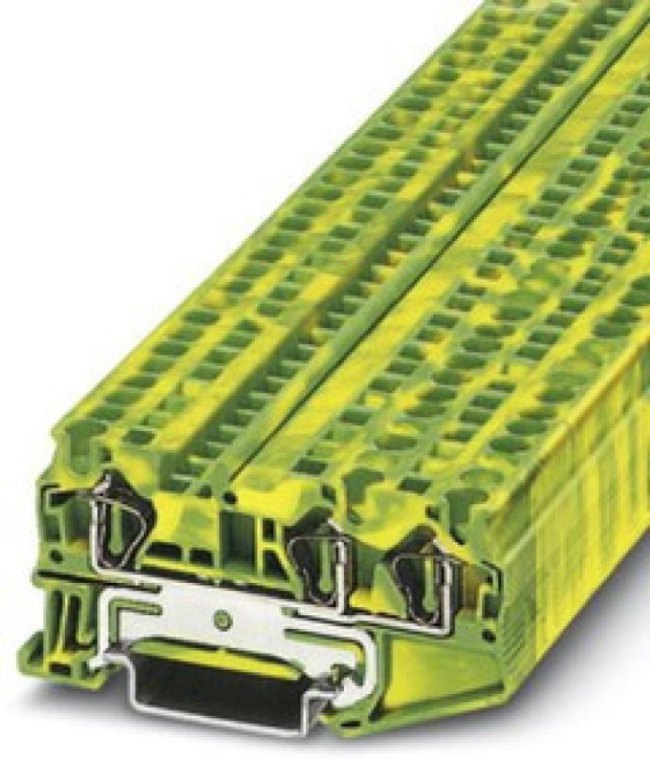 3031416, ST 4-TWIN-PE Series Green/Yellow Earth Terminal Block, Single-Level, Spring Clamp Termination 3031416, ST 4-TWIN-PE Series Green/Yellow Earth Terminal Block, Single-Level, Spring Clamp Termination