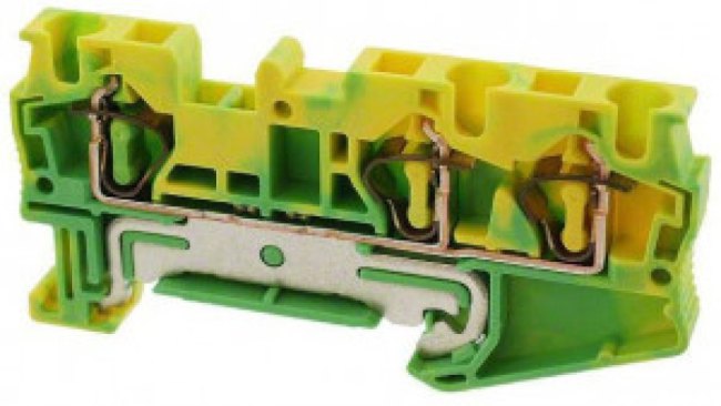3031416, ST 4-TWIN-PE Series Green/Yellow Earth Terminal Block, Single-Level, Spring Clamp Termination 3031416, ST 4-TWIN-PE Series Green/Yellow Earth Terminal Block, Single-Level, Spring Clamp Termination