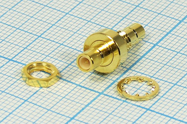 Разъем SMB розетка - разъем SMB розетка, гайка