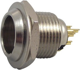 SVP555-TR-4P, Аудио разъем XLR, Mini XLR, 4 контакт(-ов), Штекер, Монтаж в Панель, Контакты с Покрыт