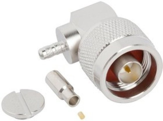 172180, Conn Type N 0Hz to 2.5GHz 50Ohm Crimp RA Cable Mount PL Gold 172180, Conn Type N 0Hz to 2.5GHz 50Ohm Crimp RA Cable Mount PL Gold