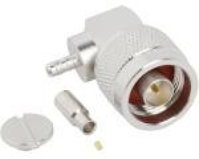 172180, Conn Type N 0Hz to 2.5GHz 50Ohm Crimp RA Cable Mount PL Gold 172180, Conn Type N 0Hz to 2.5GHz 50Ohm Crimp RA Cable Mount PL Gold