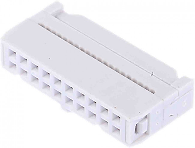 20-Way IDC Connector Socket for Cable Mount, 2-Row