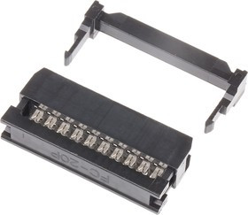 20-Way IDC Connector Socket for Cable Mount, 2-Row