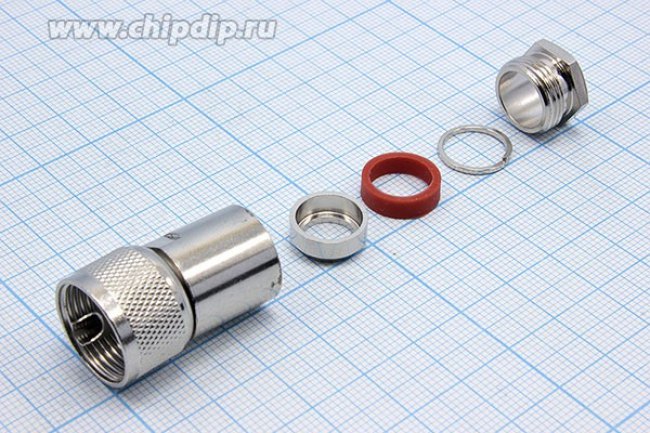 Штекер UHF на кабель RG213 , прижимной; № 926 Z шт UHF\RG213\\\[QUHFZ-S213P]