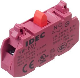 YW-E01, Контактный блок, серий YW и CW, 1NC, винтовые клеммы