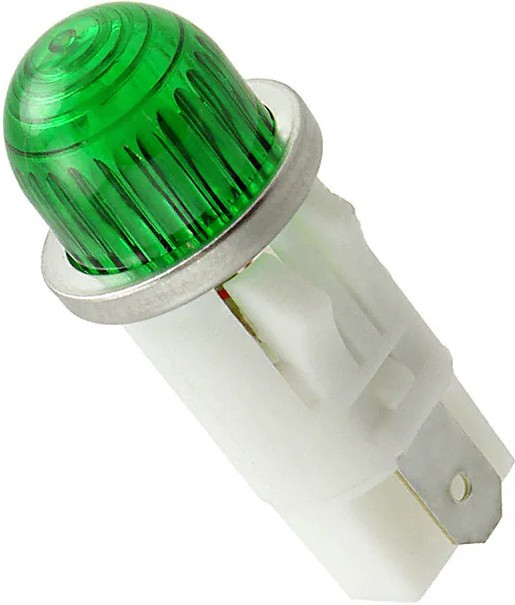 1052QA5, Panel Mount Indicator Lamps GREEN DIFFUSED 1/2" MOUNTING HOLE