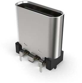 USB4115-03-C, USB Connectors USB C Rec 3u\" vert 24p SMT &amp; TH stakes pegs T+R+C H = 9.25