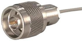 11"N-50-2-1/133"NE, Разъем РЧ / Коаксиальный, N Коаксиальный, Прямой Штекер, Пайка, 50 Ом, RG174, RG188A, RG316