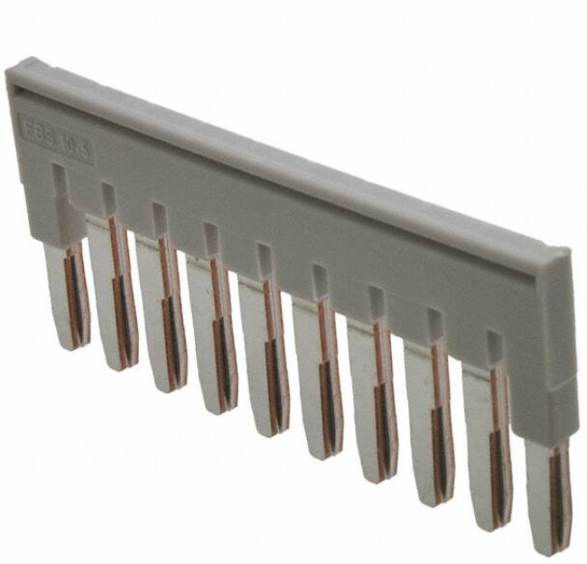 3039007, Plug-in Bridge, Grey, Poles, 10, Pitch 5.2 mm 3039007, Plug-in Bridge, Grey, Poles, 10, Pitch 5.2 mm