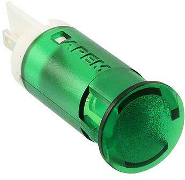 QS121XXHG220, LED Panel Mount Indicators 12mm SOLD LUG/FASTON Bright Green 220VDC QS121XXHG220, LED Panel Mount Indicators 12mm SOLD LUG/FASTON Bright Green 220VDC