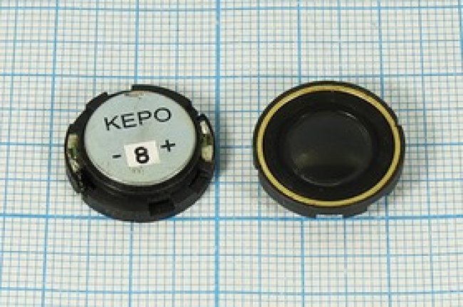 Динамик 18x 5мм, 8 Ом, 1.0Вт, пластик; дин 18x 5\ 8\1,0\пл\2C\ KP1850SP1F500\KEPO