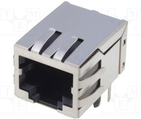 MTJ-88GX1-FSD-PG, Гнездо, RJ45, PIN: 8, заземляющие пластинки, экранированный, ТНТ