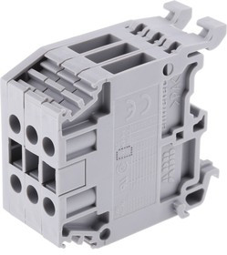 1SNA115407R1400, Distribution Block, 3 Way, 4mm², 32A, 800 V, Grey