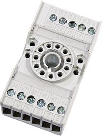 Цоколь PZ11-01, 10A(250VAC), серый, на рейку DIN35/на панель (2xM3), для R15-3CO