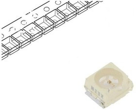VLMR335U1V2-GS08, Standard LEDs - SMD Red 560mcd; 625nm 2V Vf PLCC-2