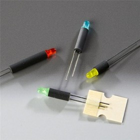 ELM54503GDL, LED Circuit Board Indicators Vert LED Assembly 3mm Green 565 nm