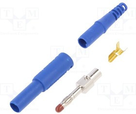 SFK 30 S Ni / OK / BL, Blue Male 4 mm Test Plug & Socket Screw 1kV