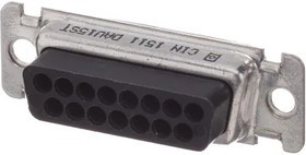 DAU15STFO, D-Sub Standard Connectors DSUB 15F CRIMP LC TIN