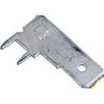 63951-1, FASTON клемма ножевая вилка 6.35мм на плату угловая