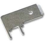 63951-1, FASTON клемма ножевая вилка 6.35мм на плату угловая