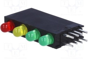 L-934SB/1I1Y2GD, LED; в корпусе; красный / зеленый / желтый; 3мм; Кол-во диод: 4