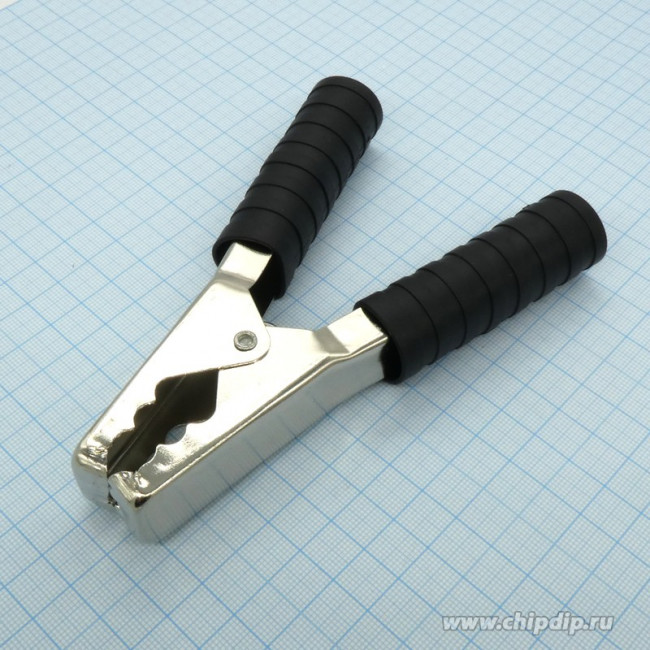 AG-T230-P, черный, Зажим "Крокодил" с изолятором, 200-300А, 150мм