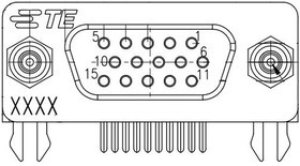 2311763-1, D-Sub High Density Connectors AMPL REC, HD22 R/A, 15P, S/L 2311763-1, D-Sub High Density Connectors AMPL REC, HD22 R/A, 15P, S/L