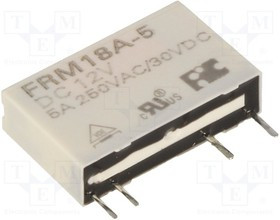 FRM18A-12VDC, Реле: электромагнитное, SPST-NO, Uобмотки: 12ВDC, 5A/250ВAC, 3г